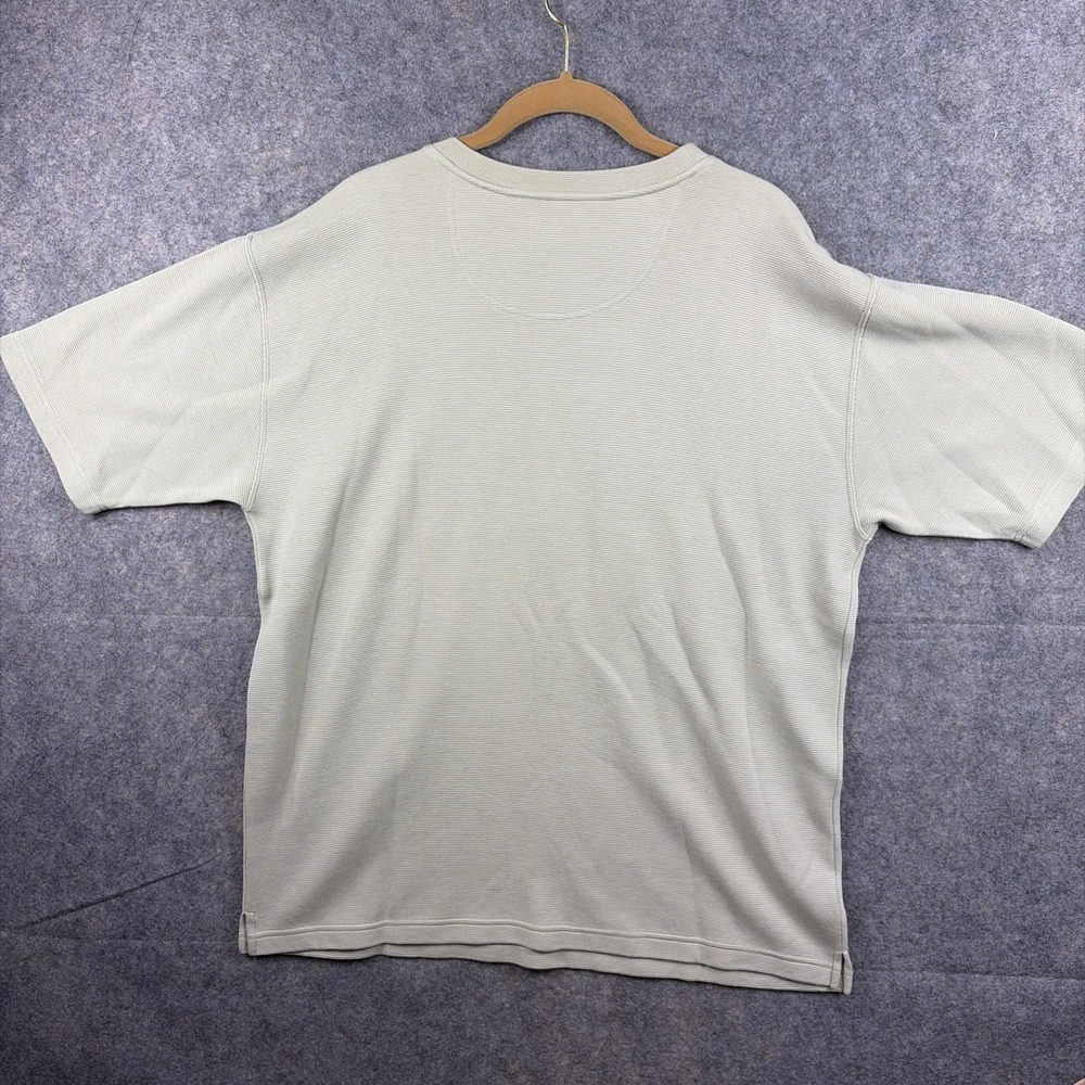 Tommy Bahama XL Short Sleeve CREAME Shirt Mens Palm Tree Casual - Picture 8 of 11